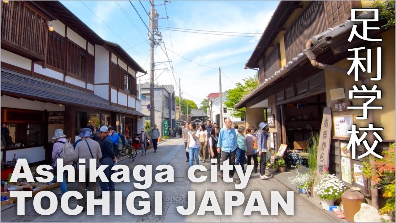 Ashikaga school (足利学校) - the oldest school in Japan, old town and temple 足利氏宅跡 鑁阿寺 (1196) [4K] POV