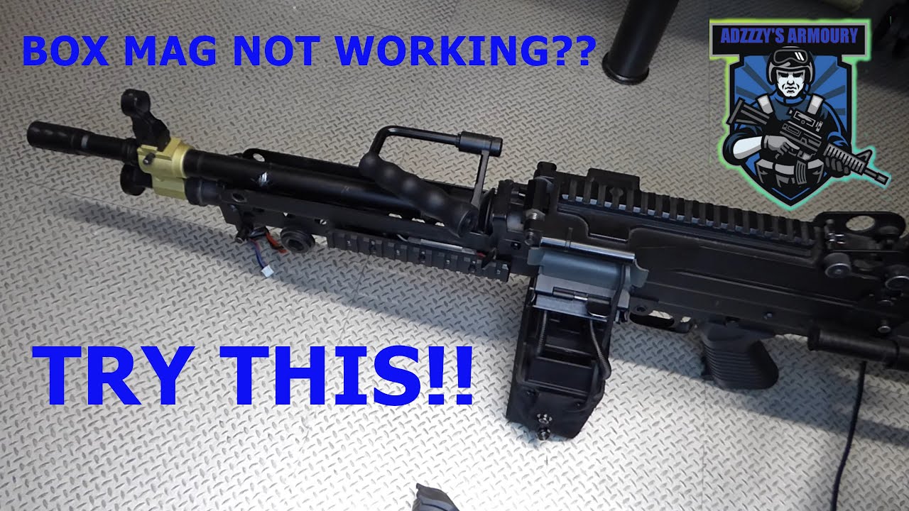 Коробчатый магазин M249 питается от спускового крючка!
