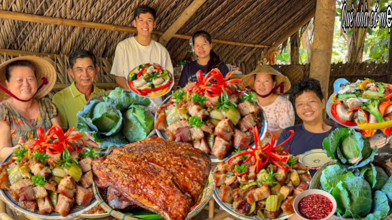 Heo Quay Kho Dưa Cải Chua, Lòng Xào Thập Cẩm | Bữa Cơm Đậm Vị Quê Nhà || Delicious family dish