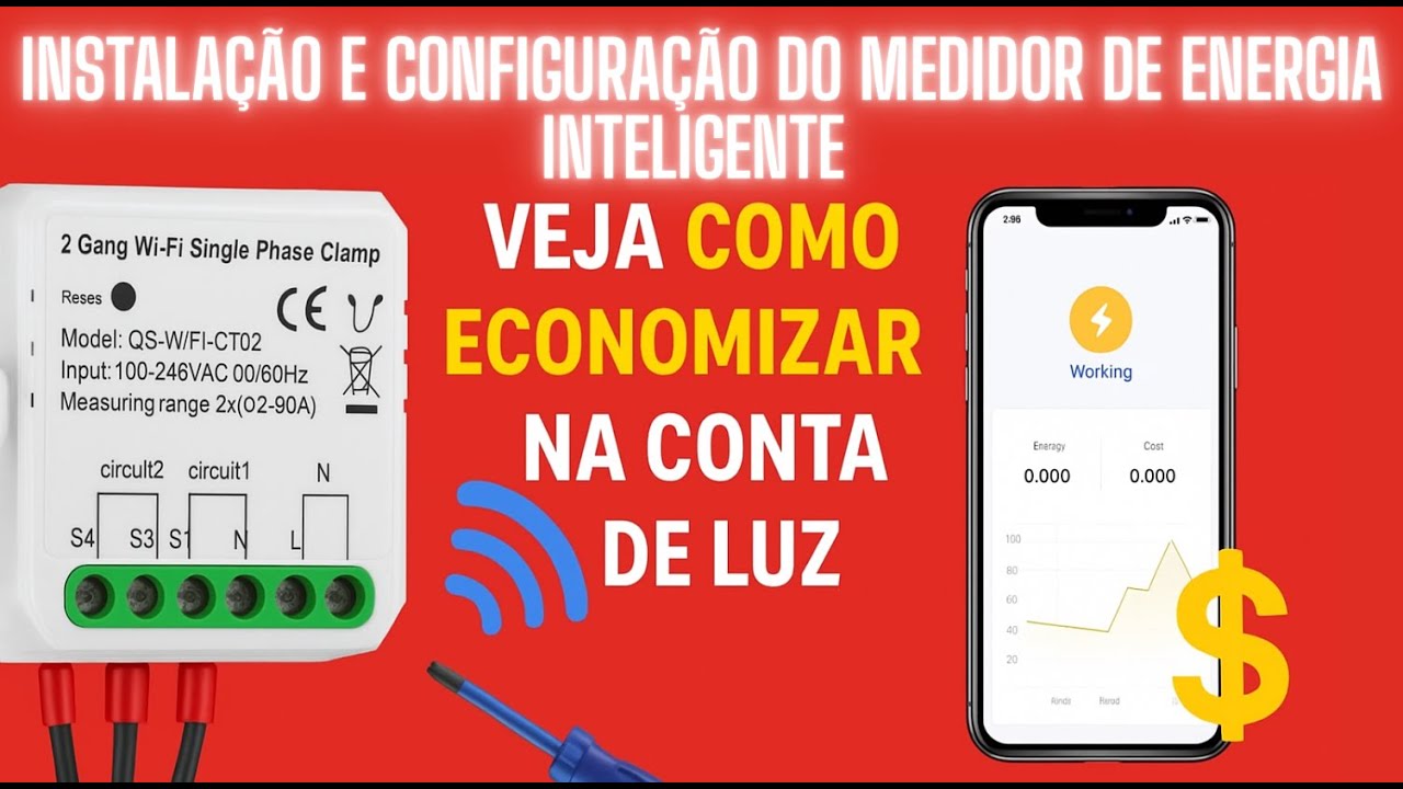 ✅Instalação e Configuração do Medidor de Energia Inteligente — Veja Como Economizar na Conta de Luz!