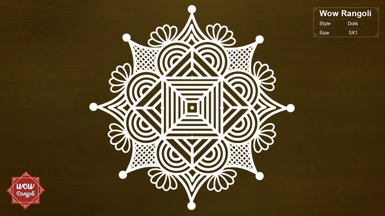 Easy Margazhi - Pongal Kolam  | Sankranthi - Dhanurmasam Muggulu |  Wow rangoli With Dots