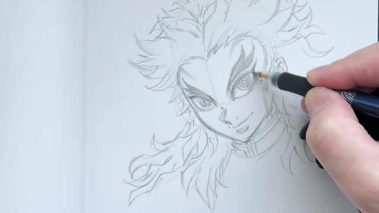 Drawing Kyojuro Rengoku