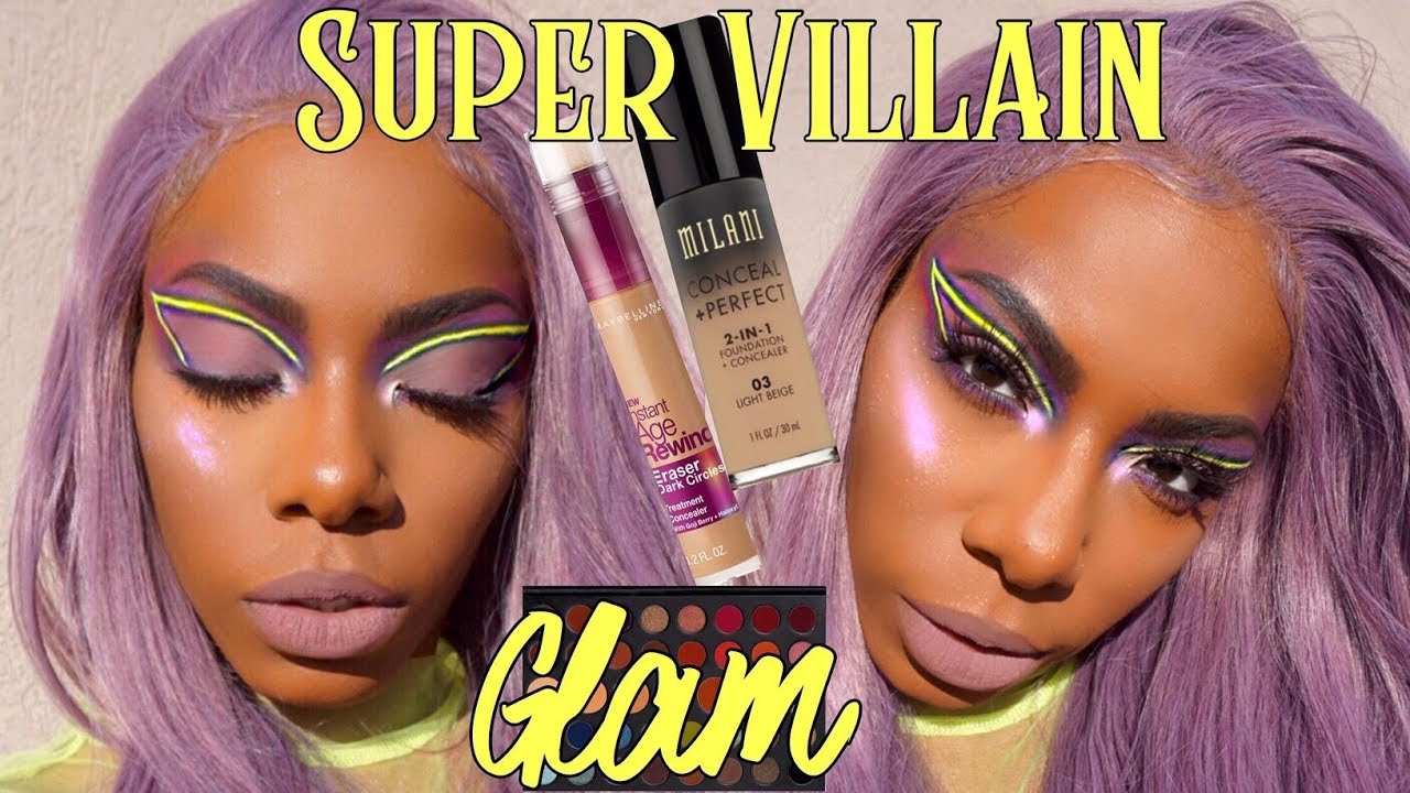 TESTING DRUGSTORE MAKEUP! NEON GRAPHIC FUTURISTIC CAT EYE LINER+MILANI AND MAYBELLINE AGE REWIND