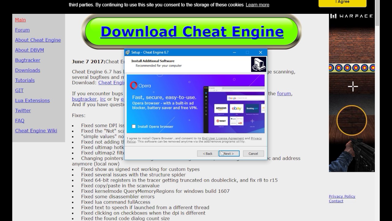 How to update Cheat Engine