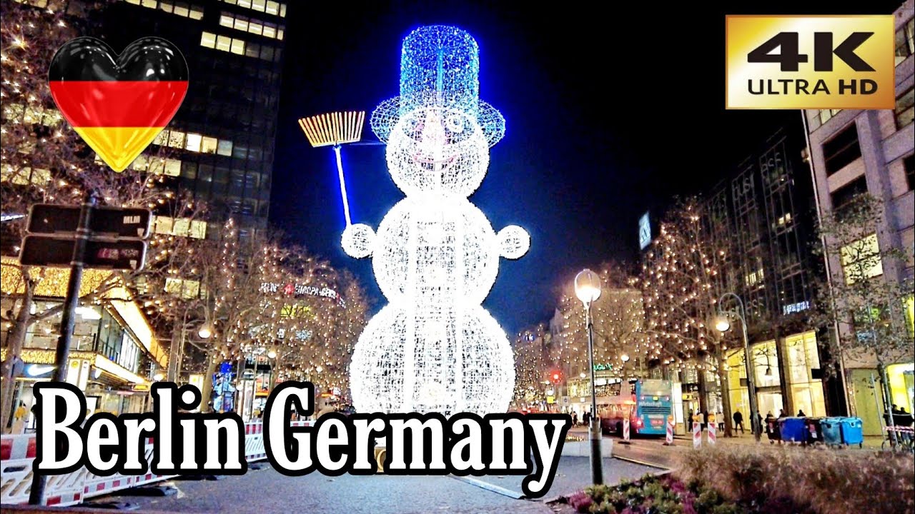 Berlin Germany Walking Tour in 4K  Christmas Market 2022