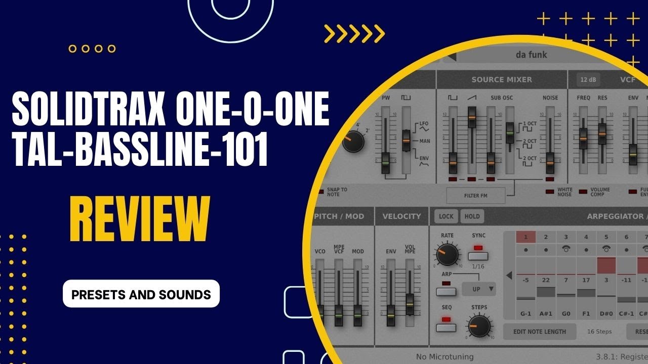 TAL BassLine 101 and One-O-One soundset by Solidtrax (REVIEW)