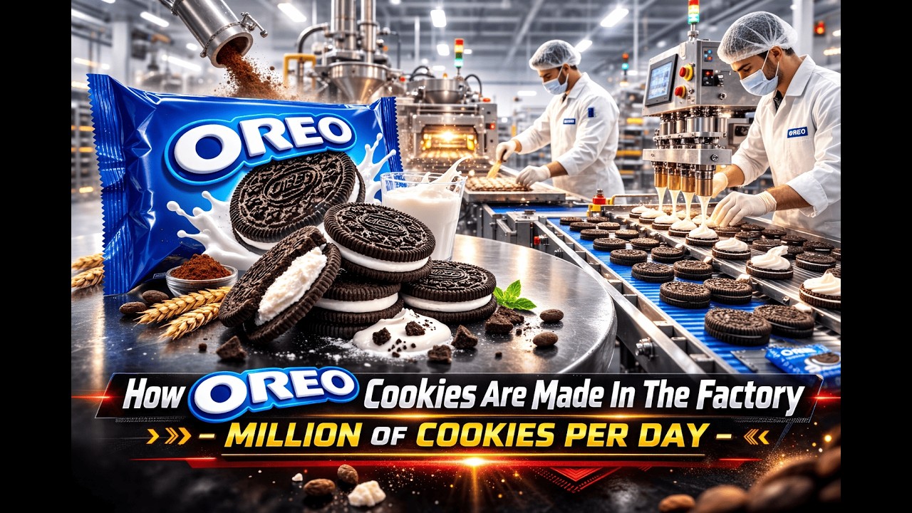 How Oreo Cookies Are Made in the Factory | Full Biscuit Production Process