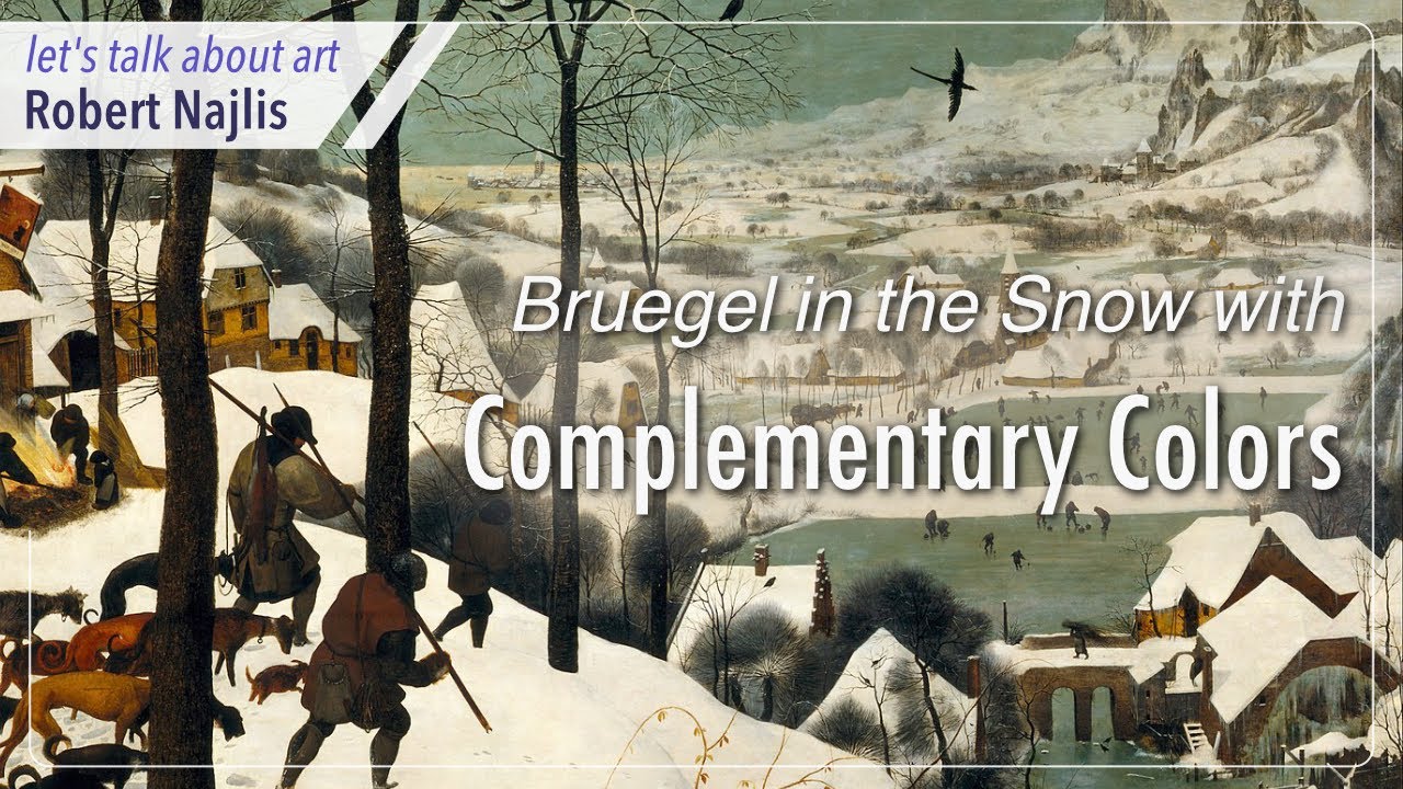 Bruegel, problems in complementary colors, Hunters in the Snow
