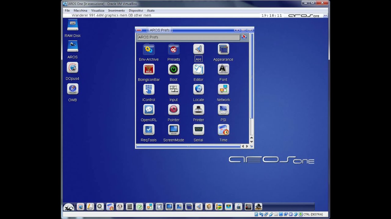AROS One x86 v1.5 Installation on VirtualBox