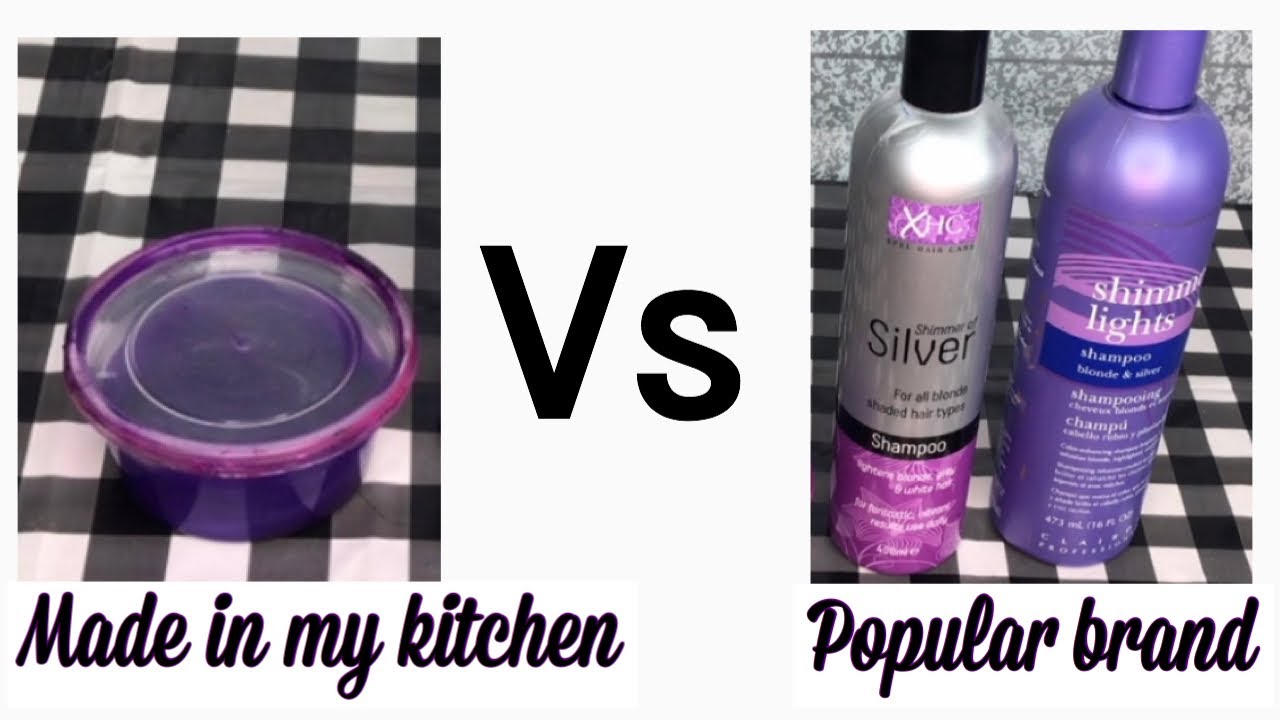 Trying my DIY purple shampoo at home vs Store bought