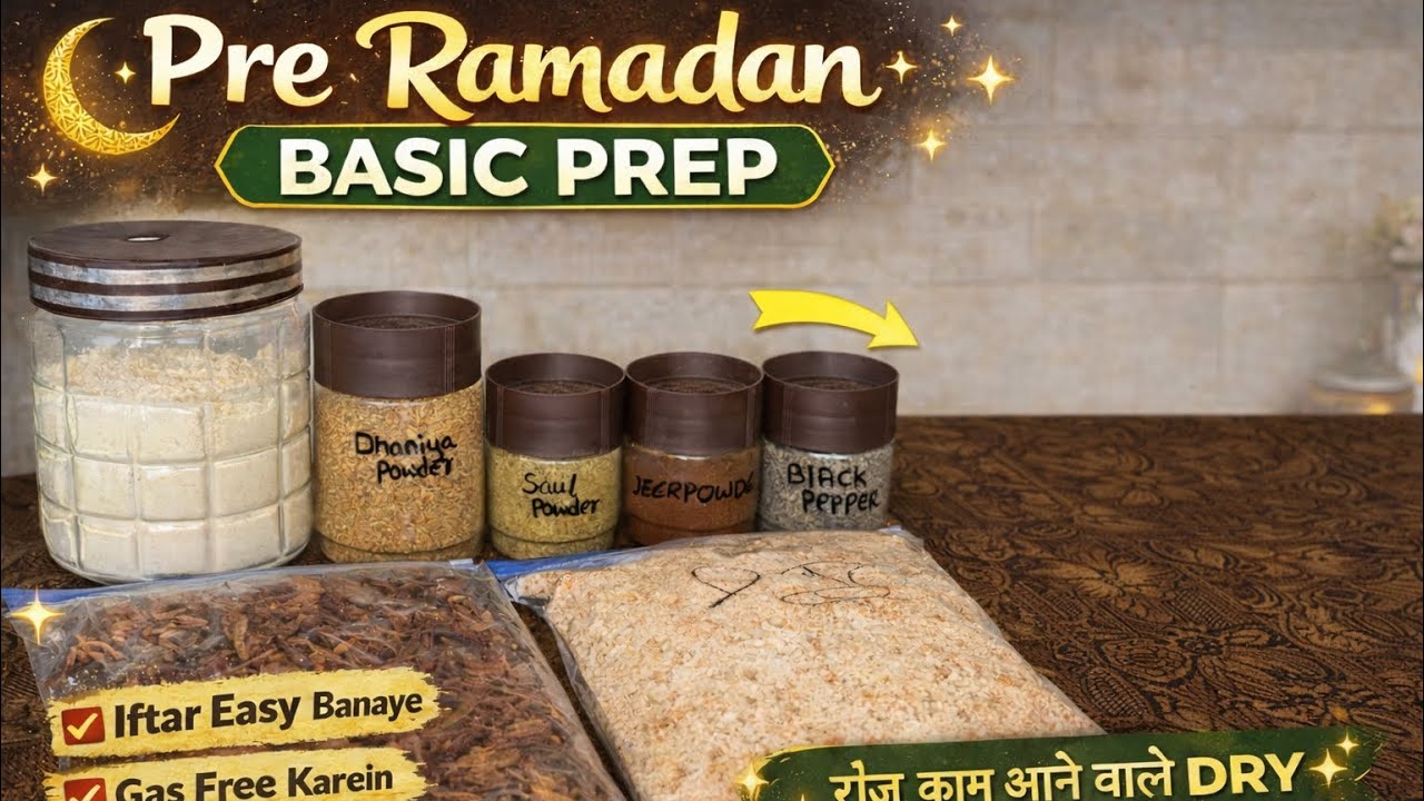 Ramadan se pehle basic kitchen prep | Easy & useful ✨freeze and store for Ramzan 