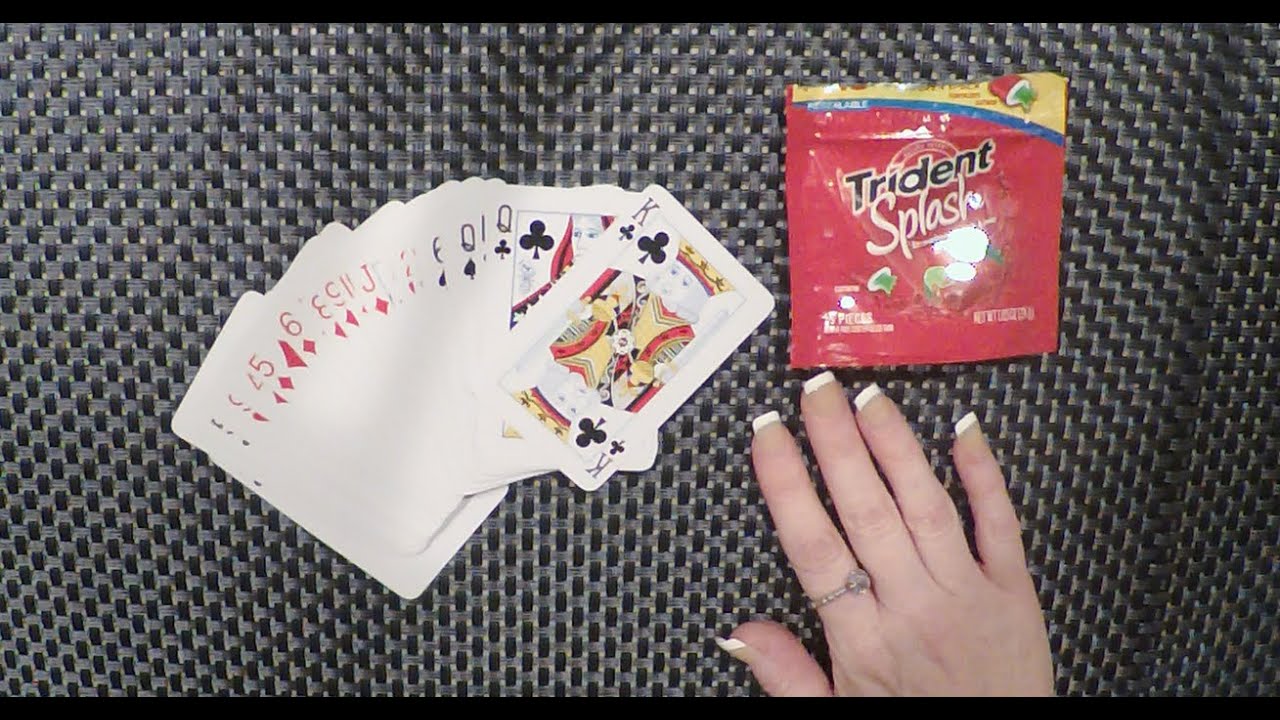 ASMR Gum Chewing Solitaire Card Playing | Whispered For Sleep, Relaxation and Background Sound