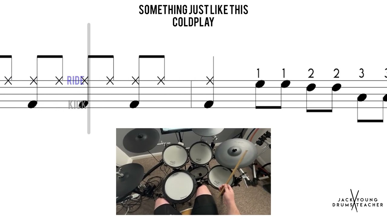 Что-то вроде этого Coldplay🥁 Средняя версия для начинающих