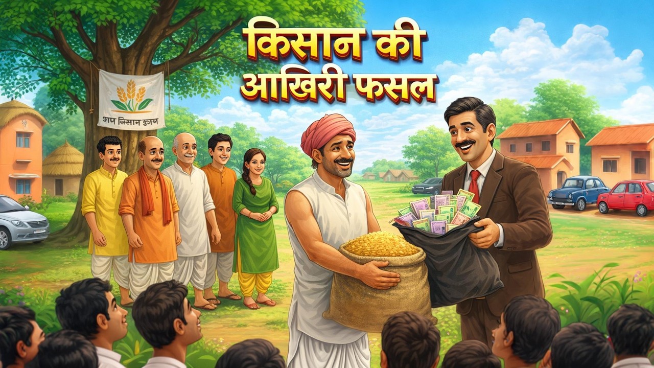 किसान की आखिरी फसल | Kisan moral story | Hindi Kahani | Hindi cartoon | Moral stories in Hindi