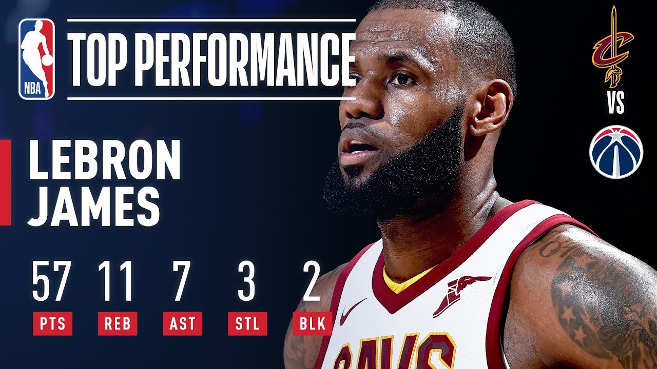 LeBron James Explodes For 57 POINTS in Win vs. Wizards | November 3, 2017
