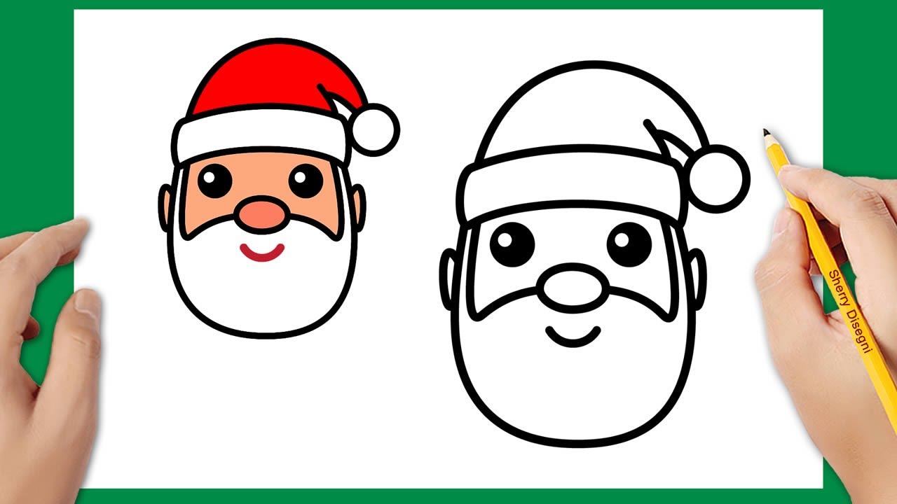 Come disegnare Babbo Natale facile | Disegni di Natale