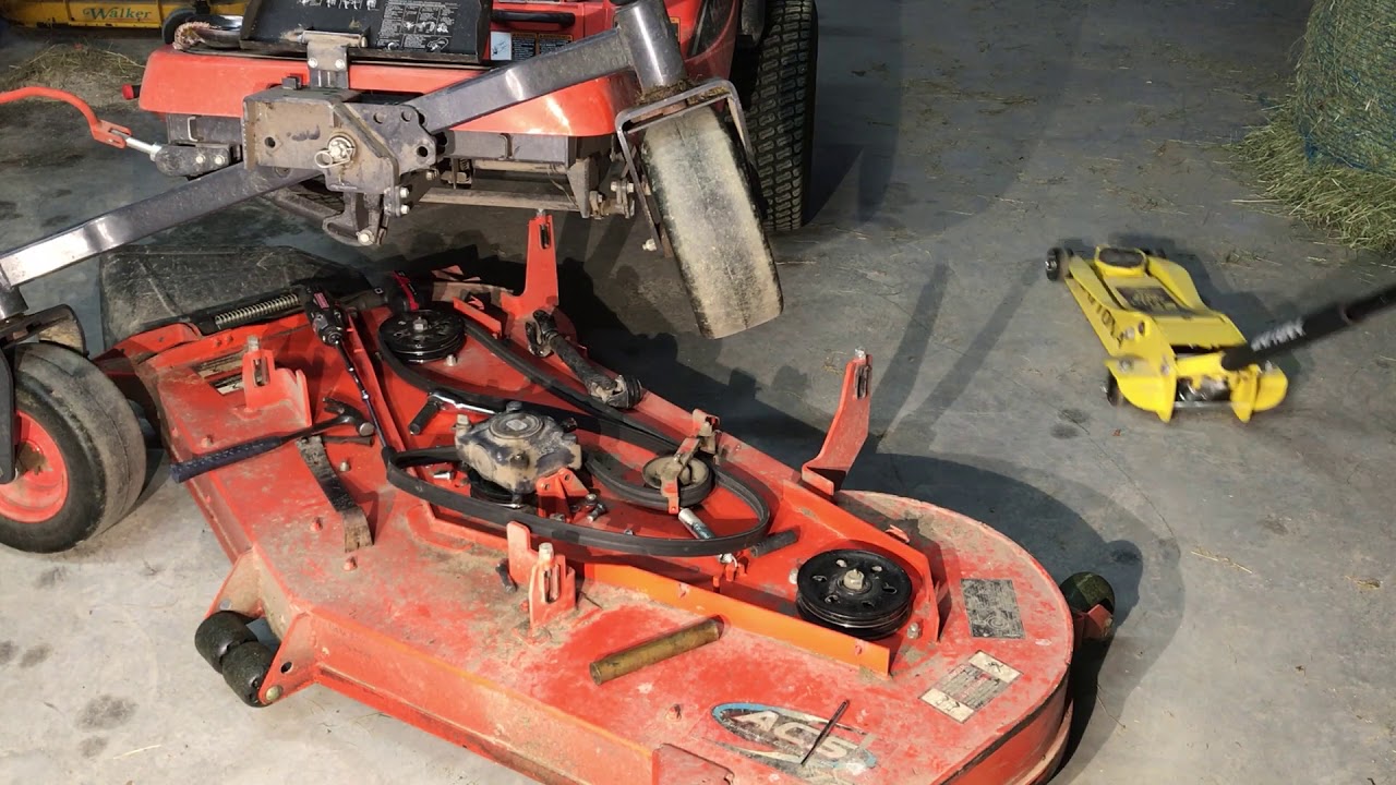 Замена центрального шкива на деке Kubota ZD 1211
