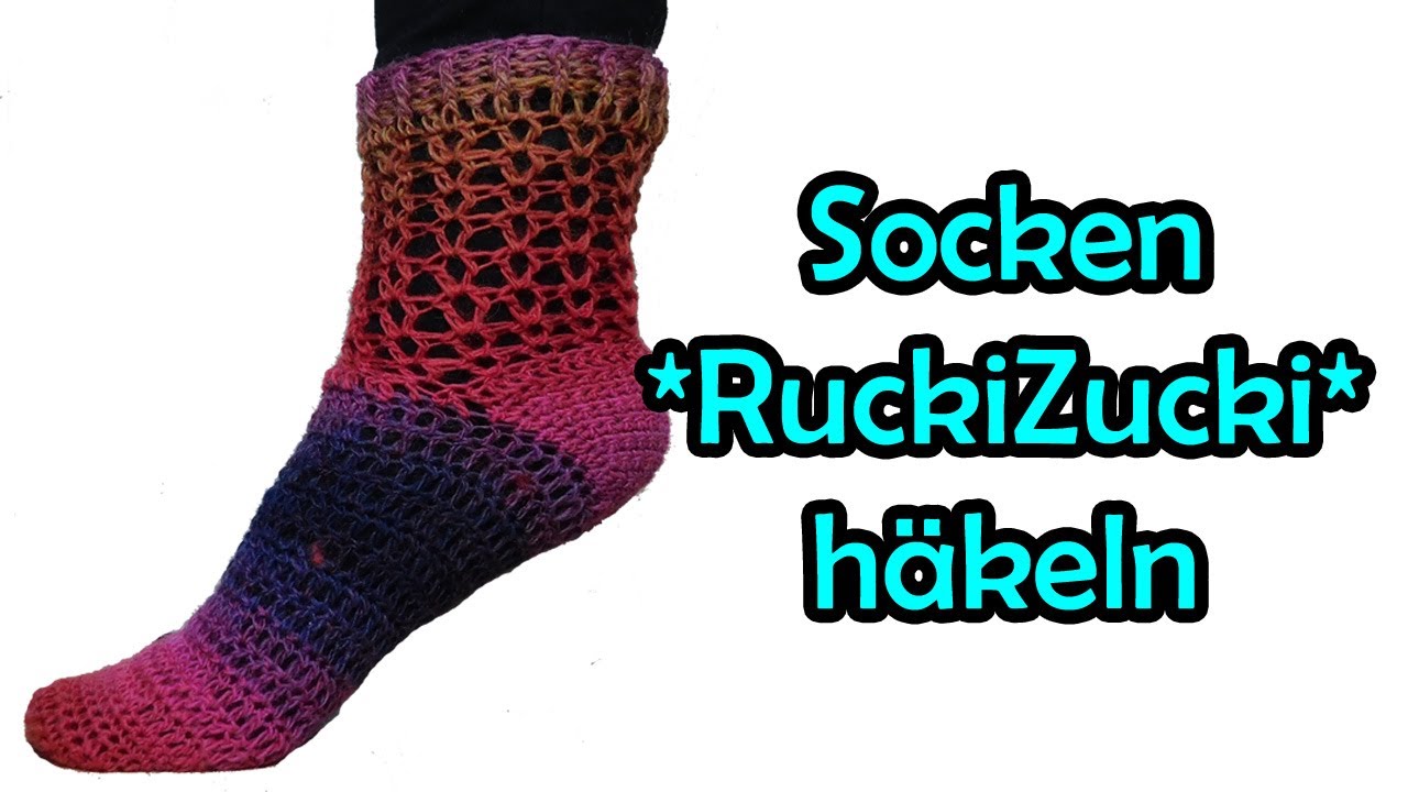 Socken *RuckiZucki* häkeln - Romy Fischer Häkelanleitung