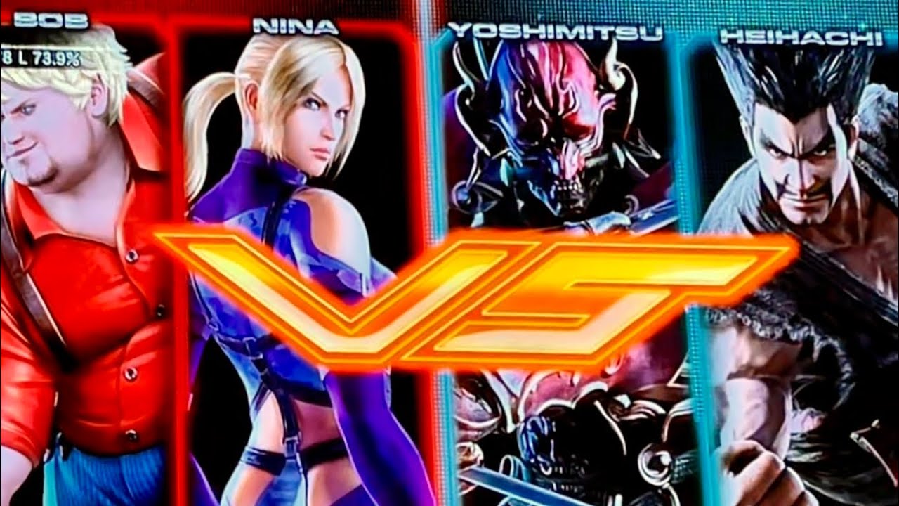 Tag team match Nina-Bob Vs Yoshimitsu- Heihachi.🔥 #tekken #tekkengameplay #esports #fightinggames