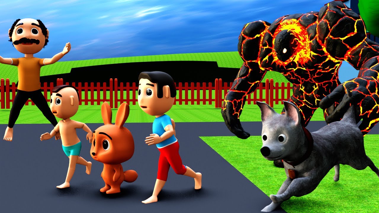 Lava Monster Cartoon | monster attack | monster wala cartoon | Lava Monster