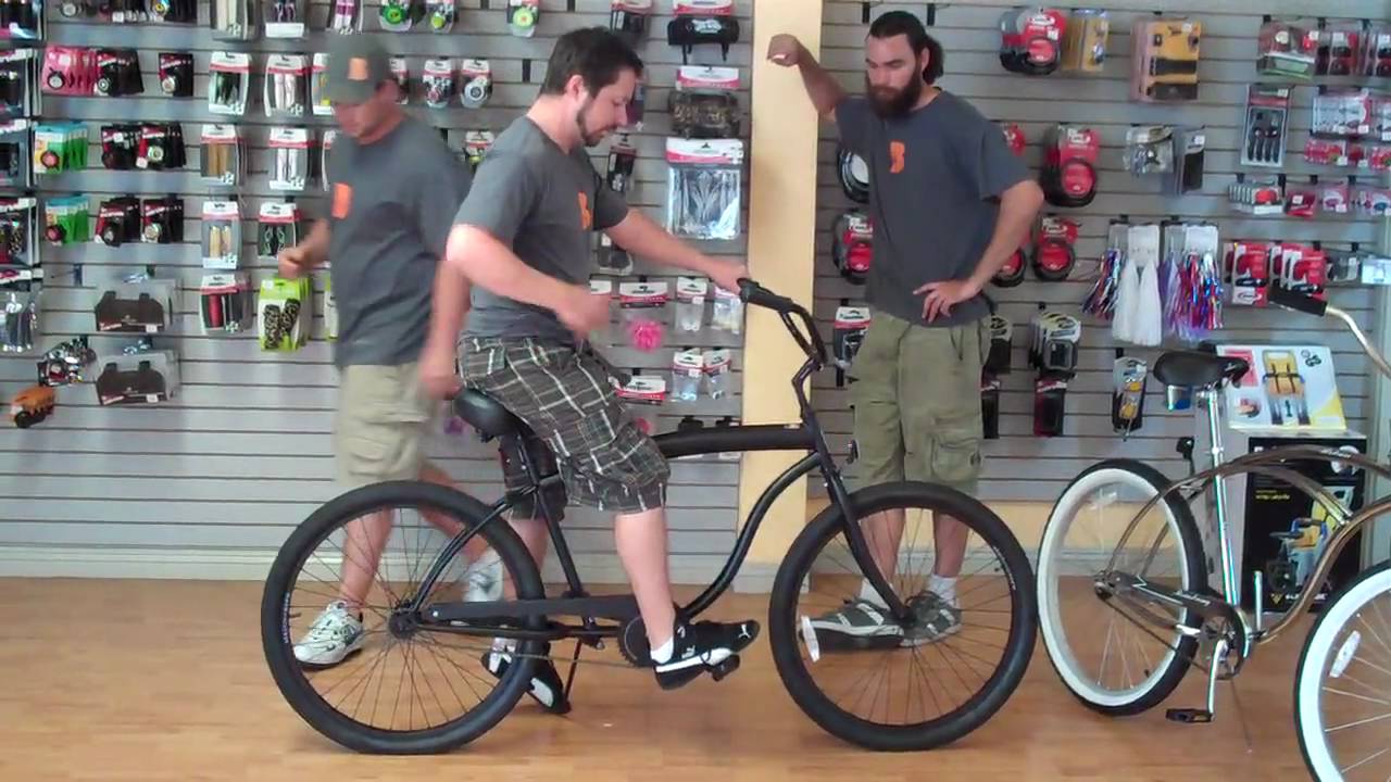 Appropriate beach cruiser bicycle sizing for men