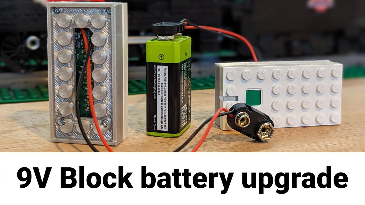Lego Powered Up - 9V block battery upgrade