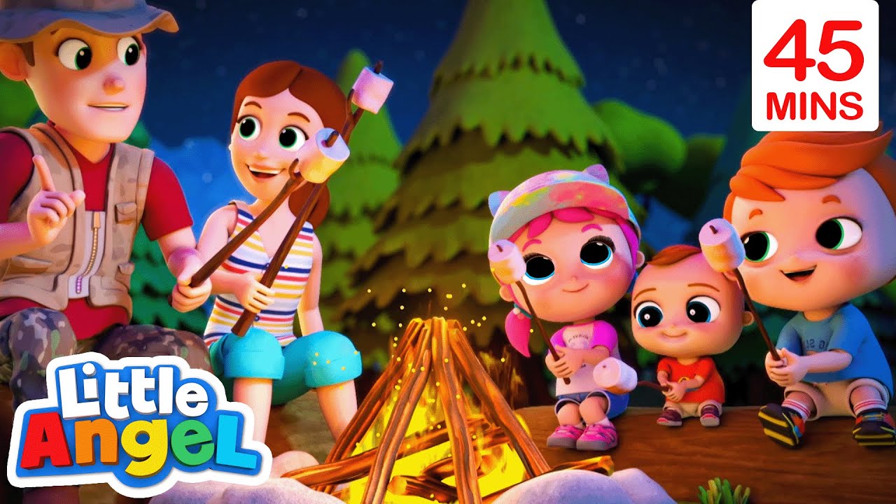 Let's Go Camping! Don't Be Scared | Little Angel | Songs and Cartoons | Best Videos for Babies