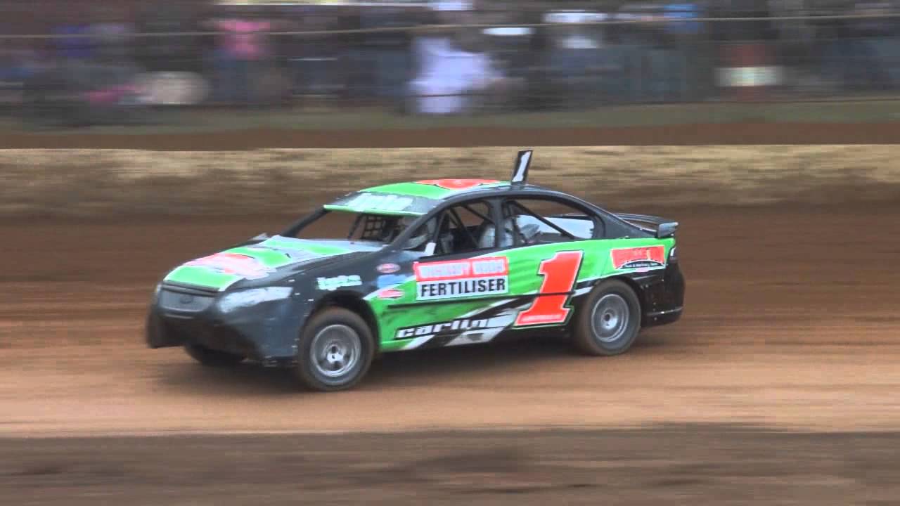 Modified Sedans - Heat 13 - Australian Title - Carrick Speedway - 04.04.15