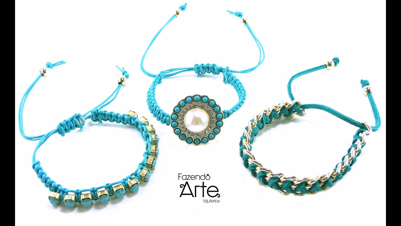 Passo a Passo - Kit Trio de Pulseiras Turquoise Beach (KP29)