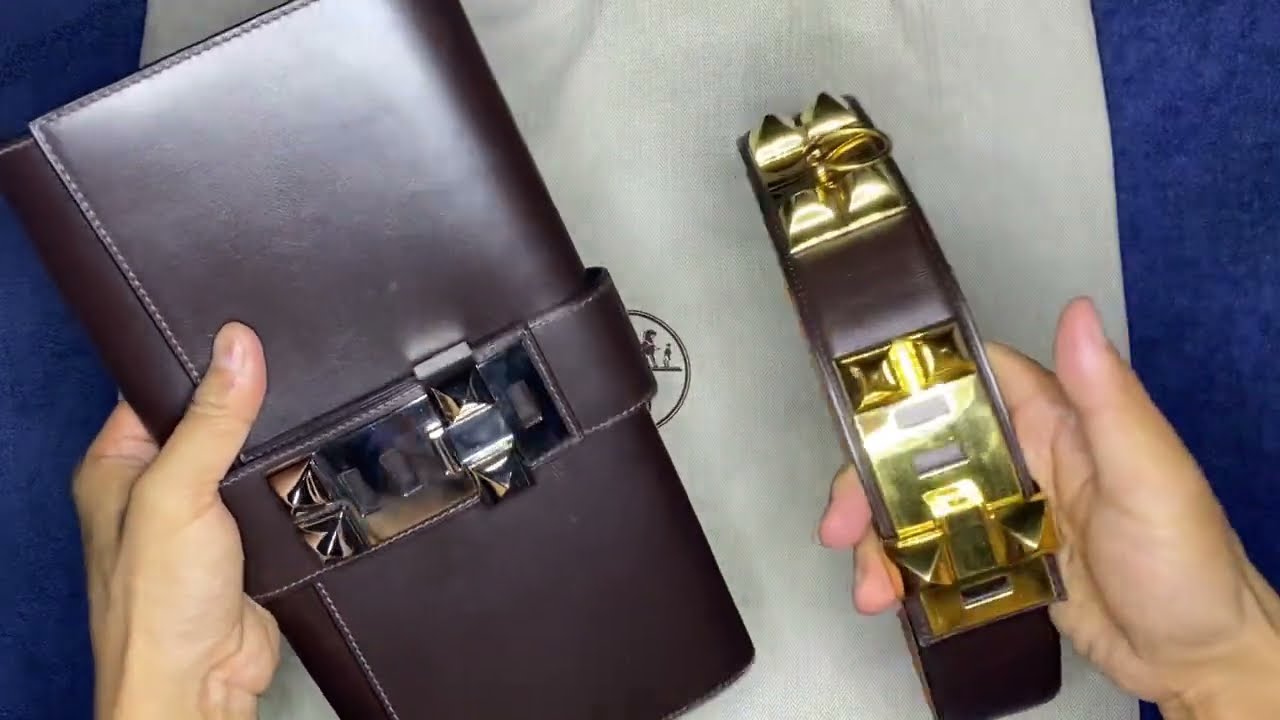 Rare Hermes hand clutch Medor and matching belts Review