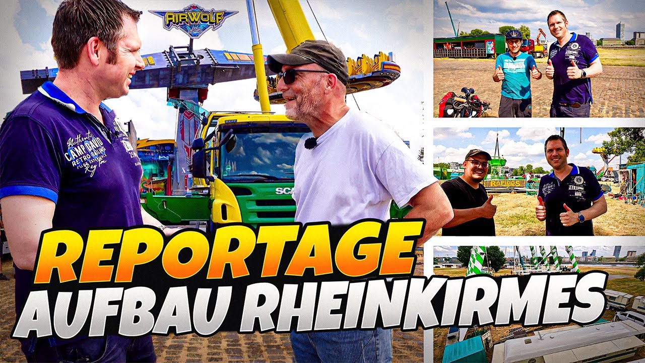 REPORTAGE | Rheinkirmes Aufbau 2023 | Erstmalig Airwolf Skycontrol  | 14.07. bis 23.07.2023 | 4K/UHD