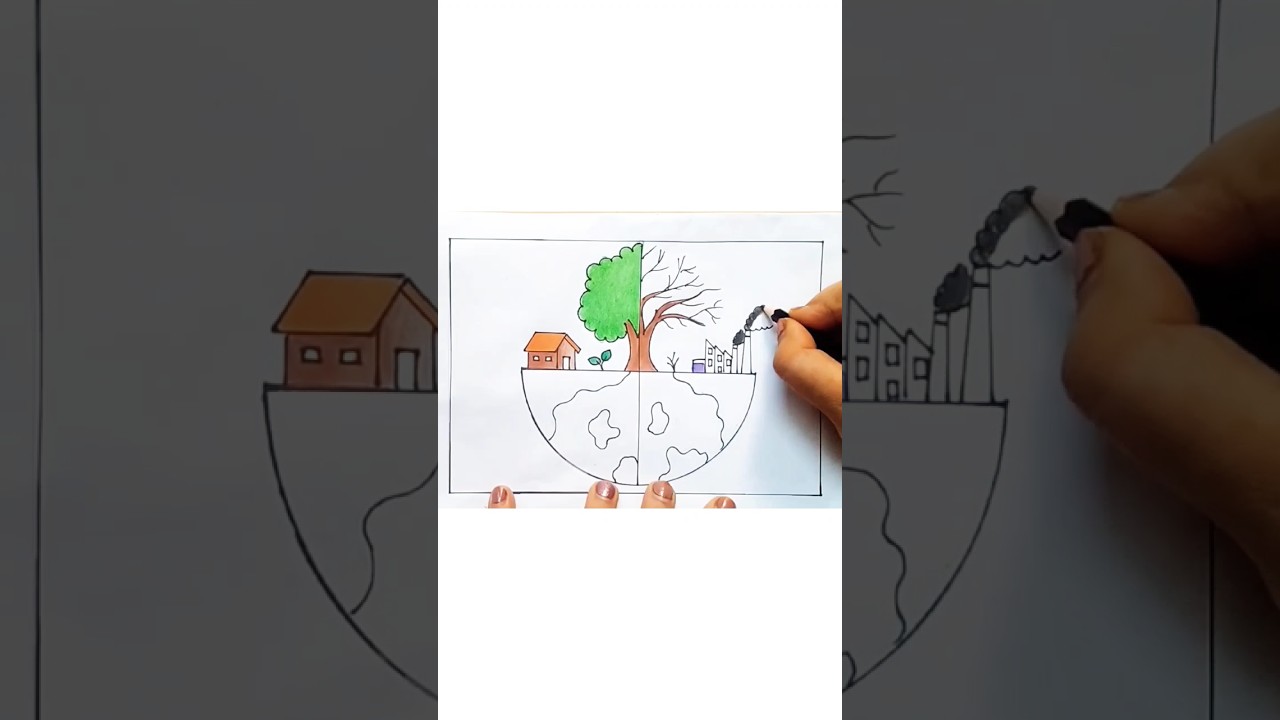 World Environment Day Drawing | Environment Day Drawing | save environment drawing |  poster Drawing