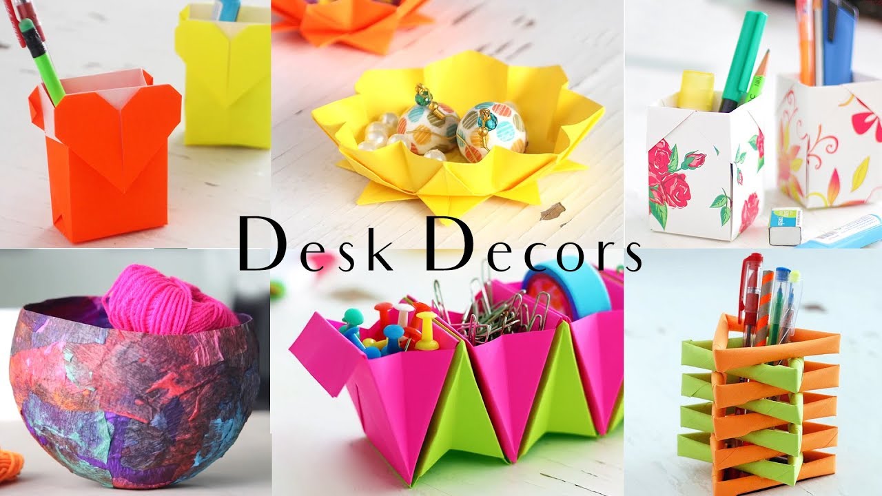 6 Easy Desk Decors | Paper Craft Ideas | Compilation