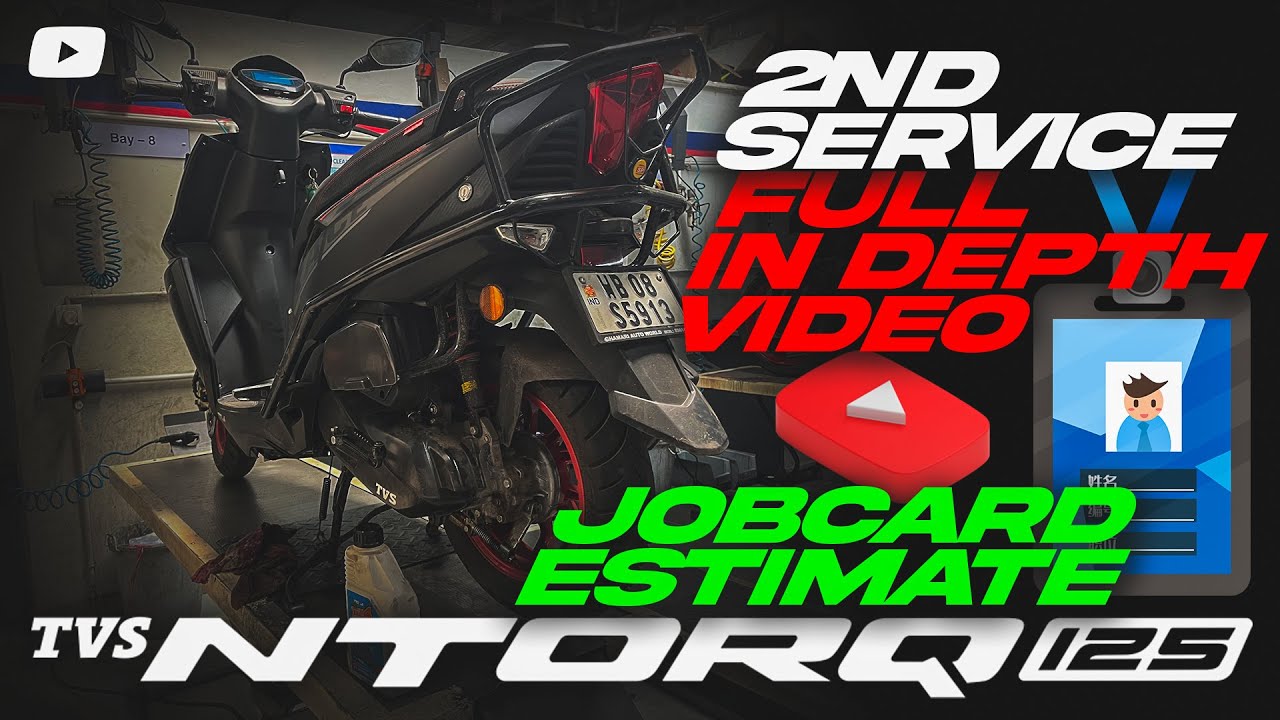 2nd Service for TVS Ntorq 125 Race XP Black Edition | Job Card Estimate ️‍️‍🔥️‍🔥  #ntorq125