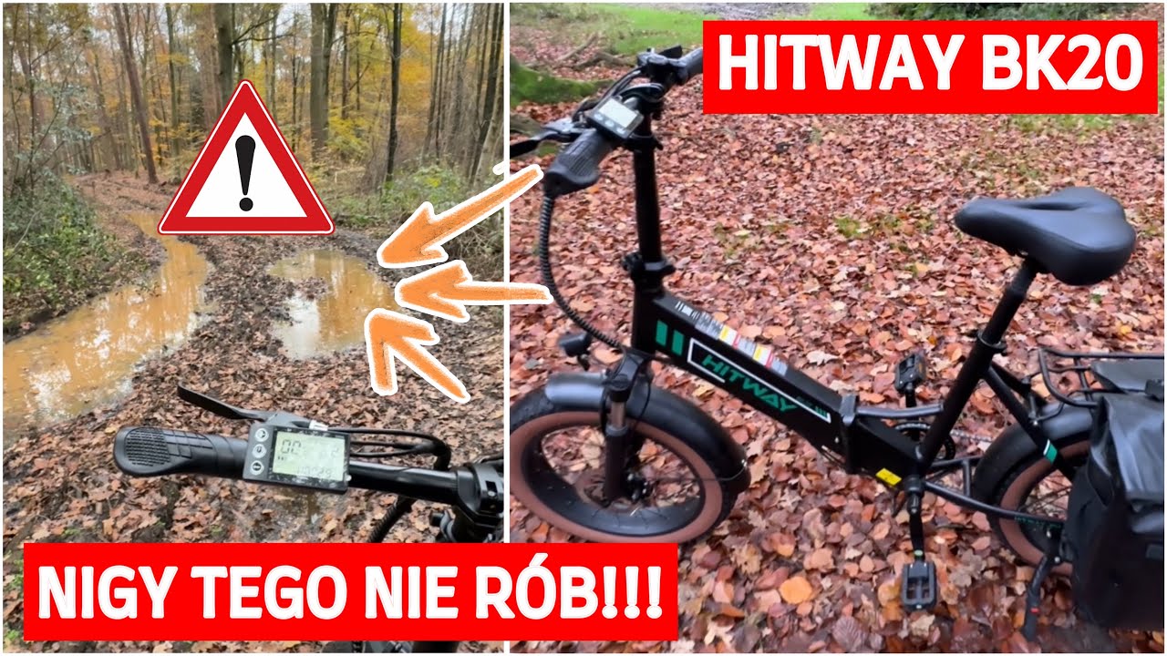 Testy elektryka HITWAY BK 20 w ekstremalnie ciężkim terenie zakończone upadkiem!!!