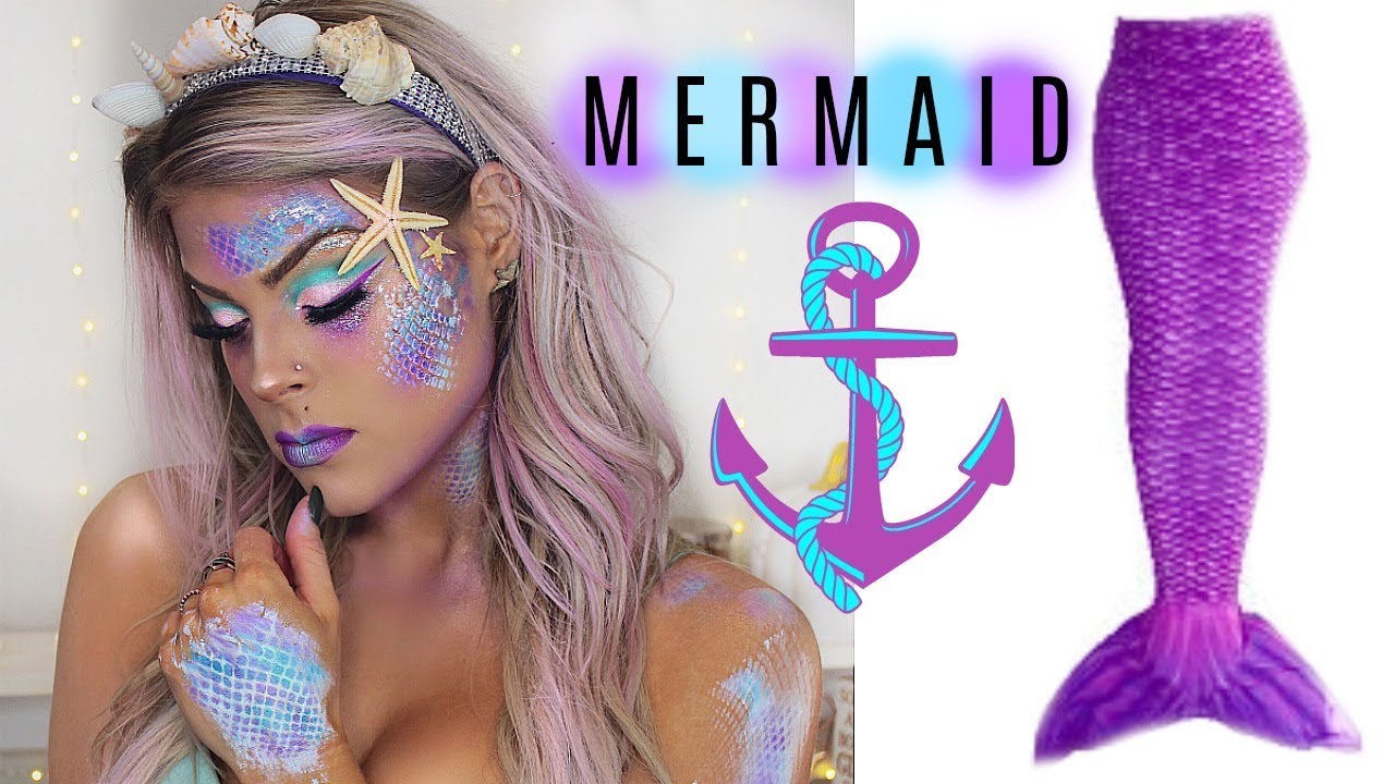 Mermaid Makeup Tutorial | Halloween 2017 | Valerie Pac