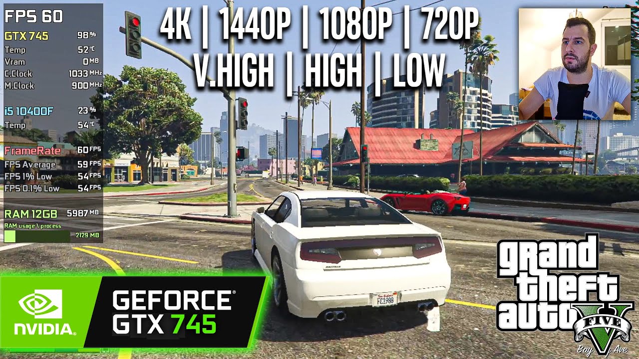 GTX 745 | GTA V - 4K, 1440p, 1080p, 720p - Very High, High, Normal