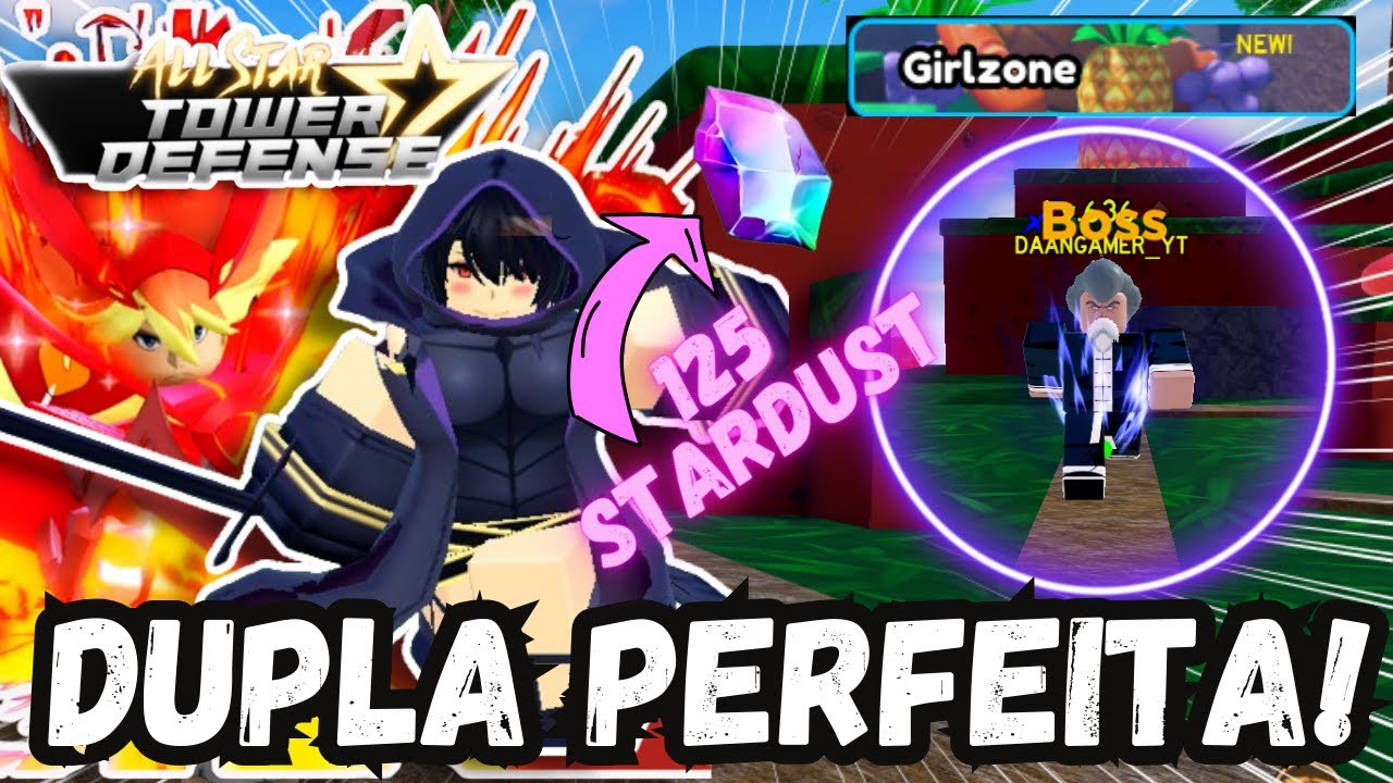DUPLA PERFEITA!! COMO PASSAR GIRLZONE APENAS COM 4 UNITS NO ALL STAR TOWER DEFENSE ROBLOX
