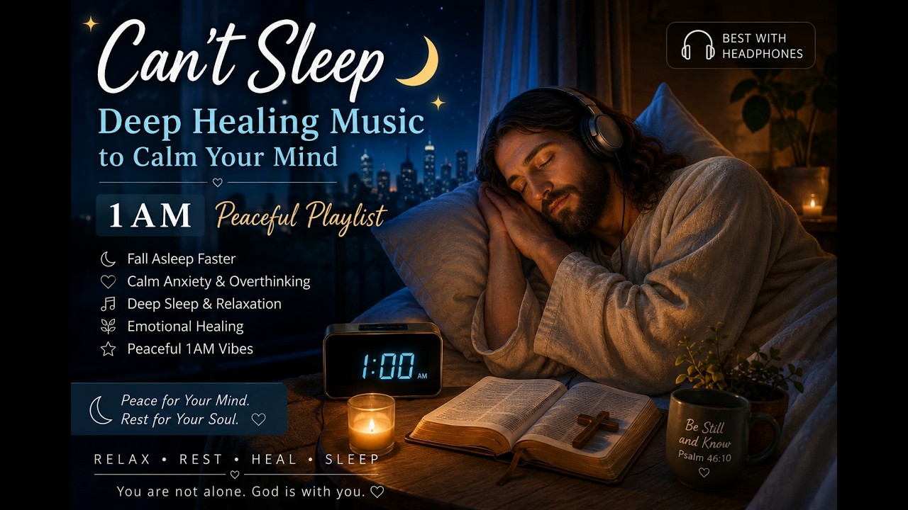 Can’t Sleep 🌙 Deep Healing Music to Calm Your Mind 1AM Peaceful Playlist#Sleep music #peaceful