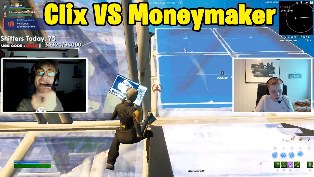 Clix and Cooper VS Moneymaker & Pinq 2v2 TOXIC Fights!
