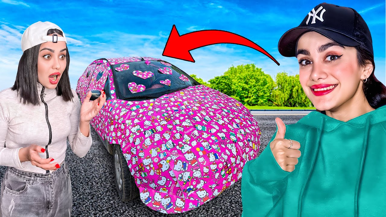 به مناسبت تولد سارا ماشینشو کادوپیچ کردم 😂🎁 (PRANK)