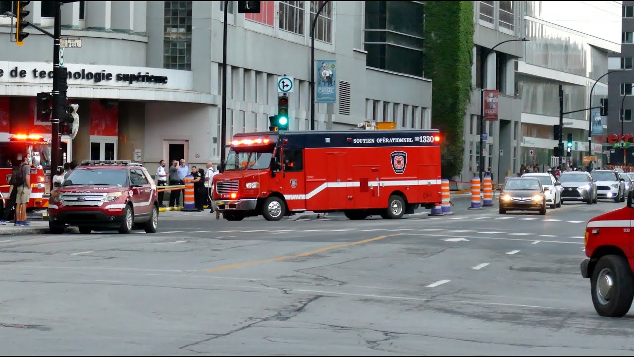 Pompiers Montreal Action 6X + Fuite Gaz 10-12 Peel - William| PAM| Firefighters| SIM | MFD |20210911