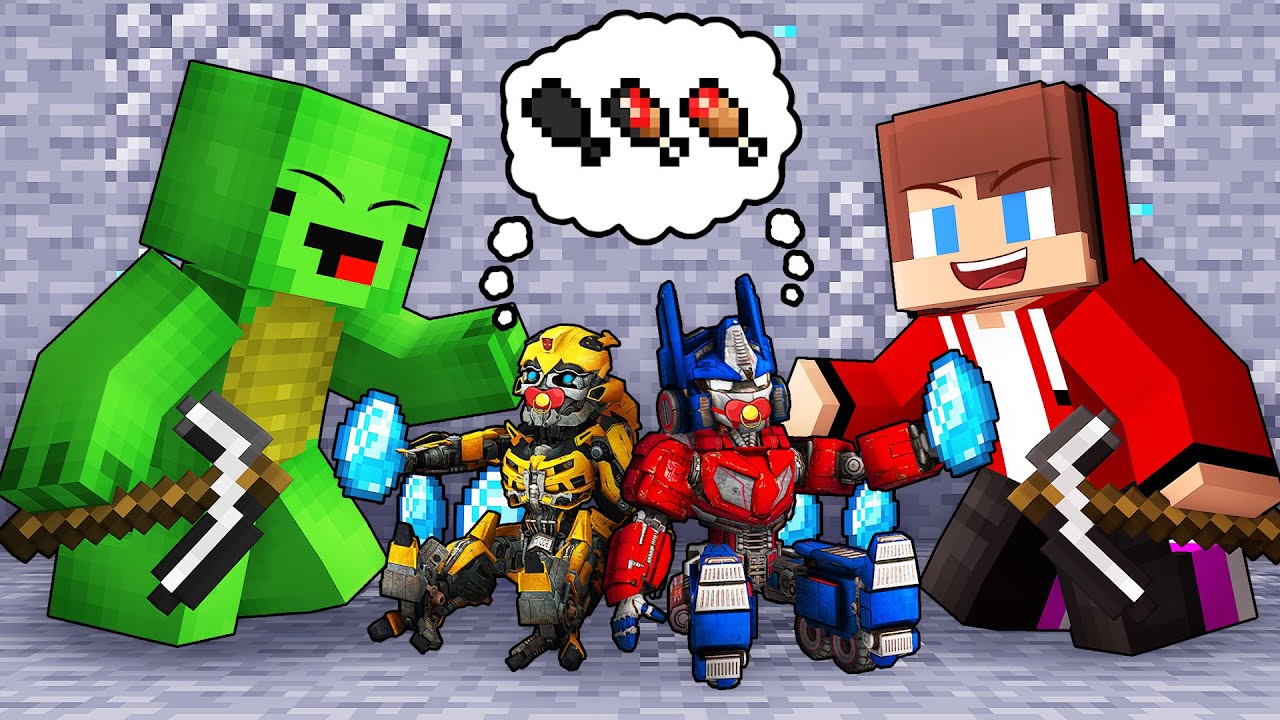 JJ and Mikey Adopted TRANSFORMERS in Minecraft - Maizen