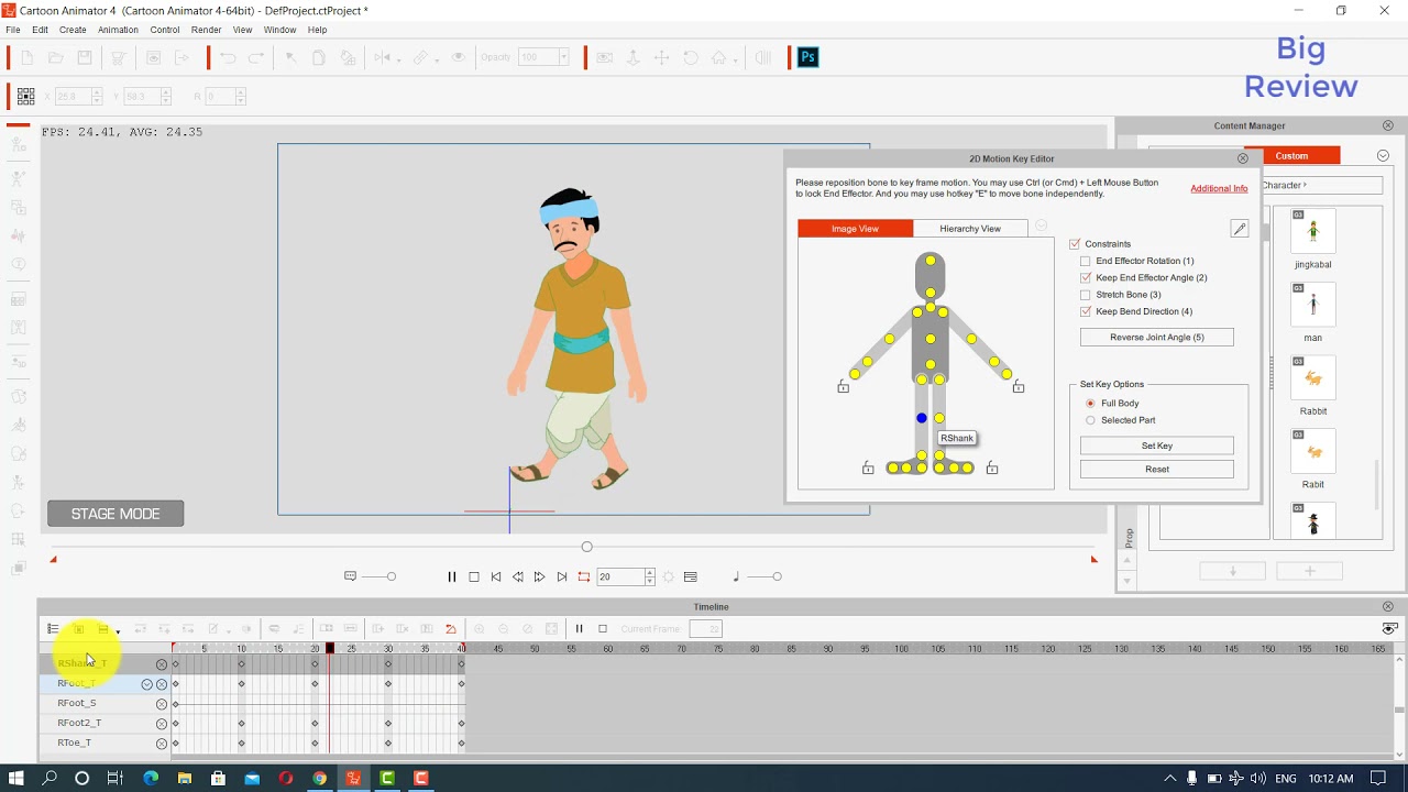How to Create Custom Motion walk In Cartoon Animator 4