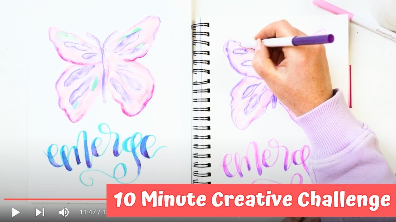 Emerge | Quick and Easy 10 Minute Painting & Lettering