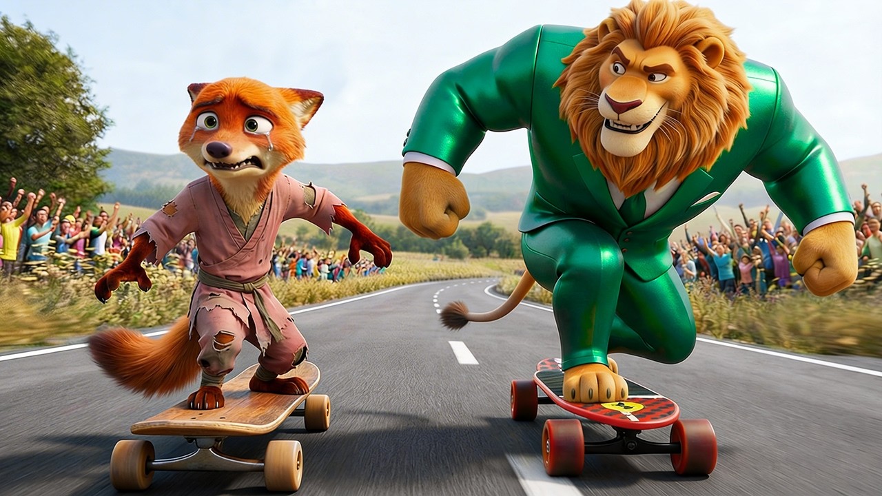 🛹🏆 Poor Zootopia Wins the Legendary Skateboard Racing Championship | Zootopia Racing Challenge