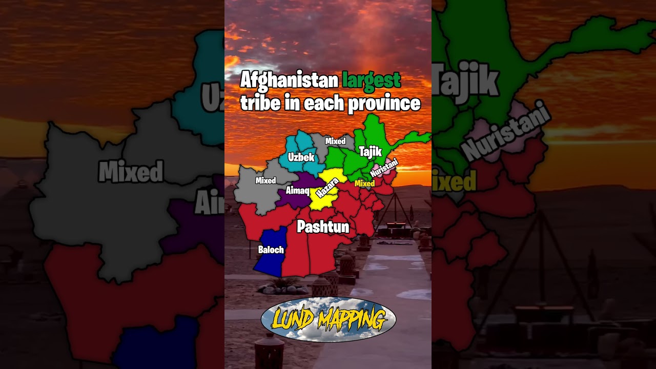 Afghanistan largest tribe in each province