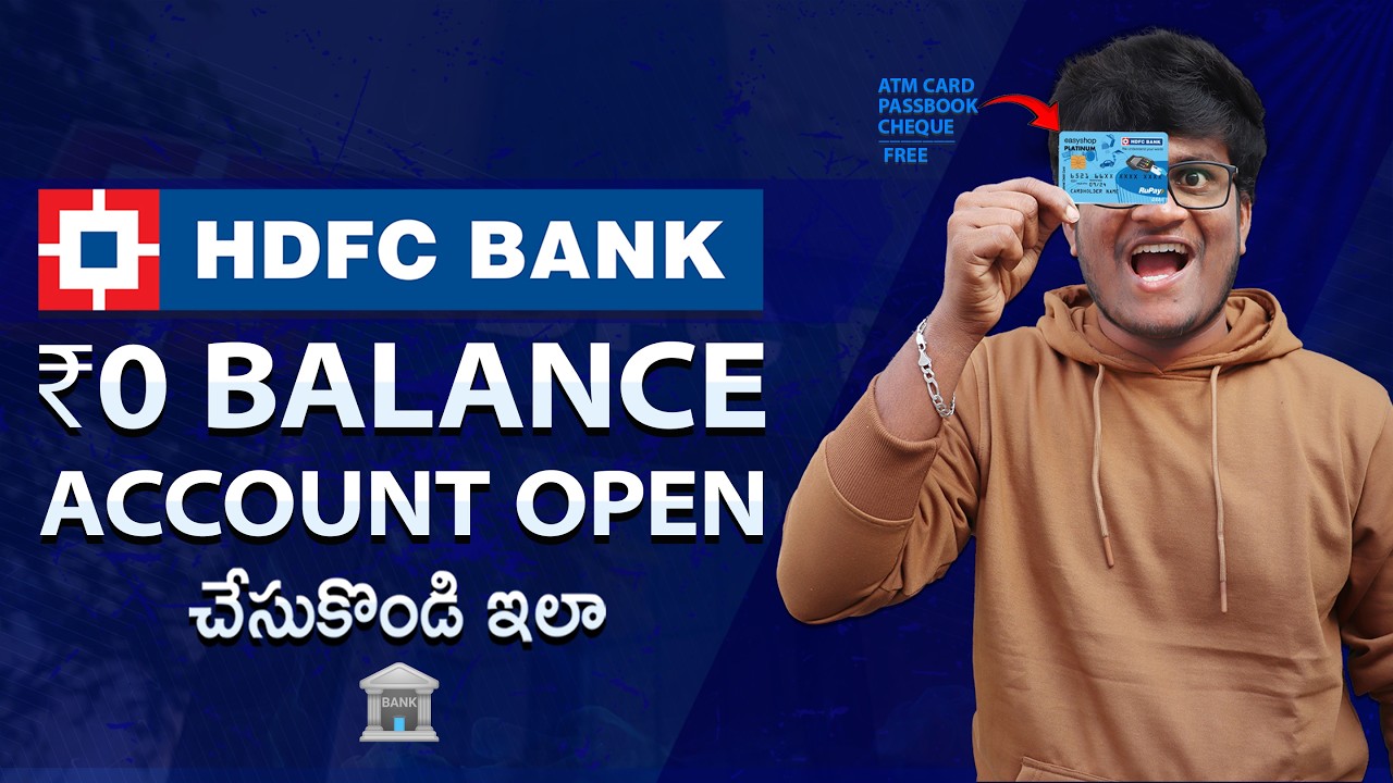Hdfc Bank Zero Balance Account Opening Online | Salary Account | How To Open Hdfc Bank Account