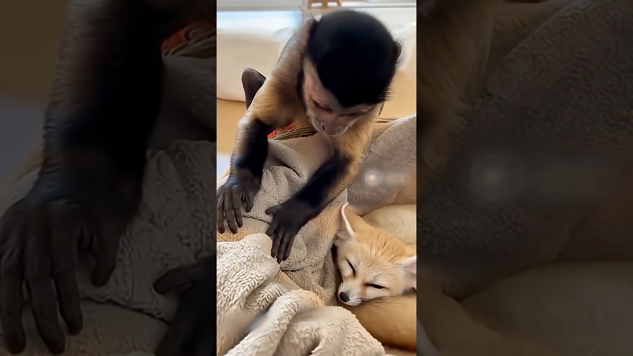 A Monkey Fell in Love with a Fox? 🥰 