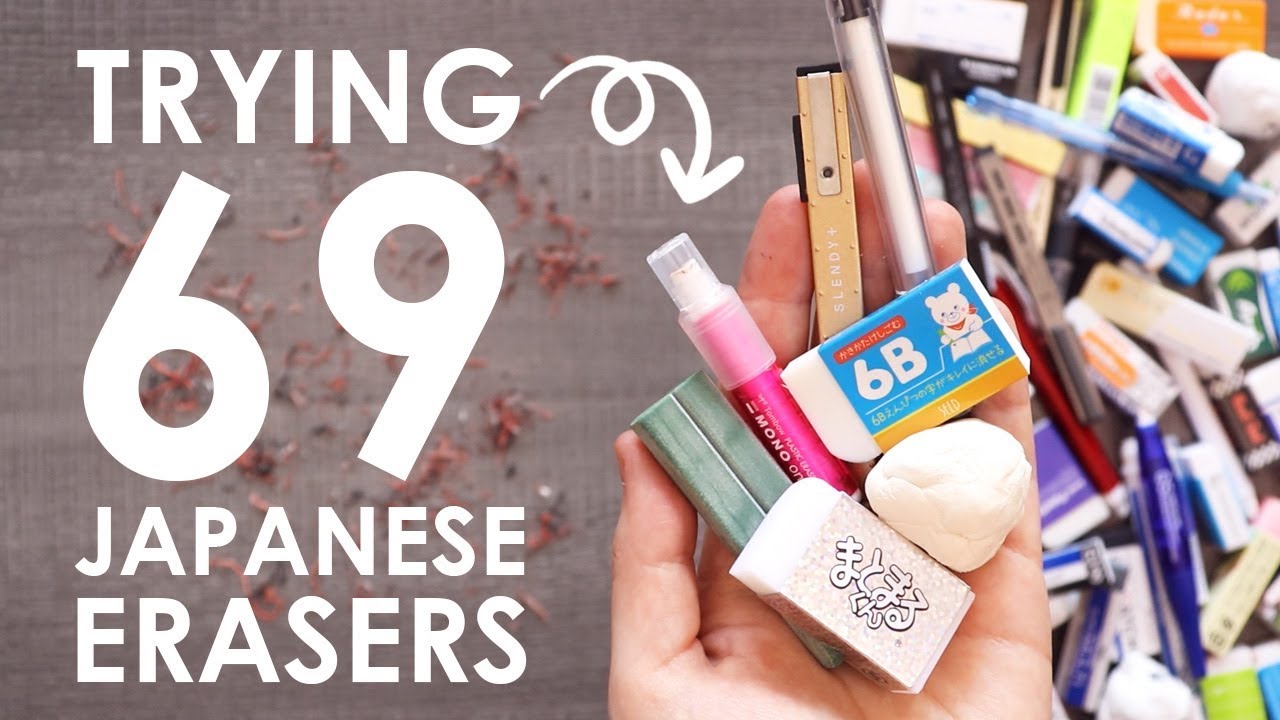 Trying 69 Japanese Erasers - STRANGE BUT BETTER?!